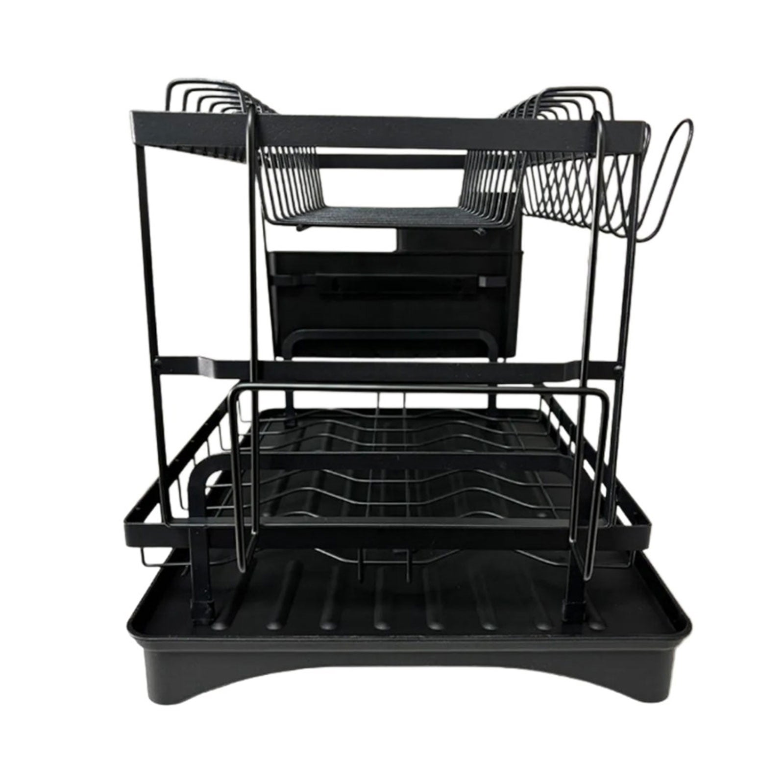 Portable 2 Levels Dish Rack Drainboard Systems Sloped Water Runoff ...