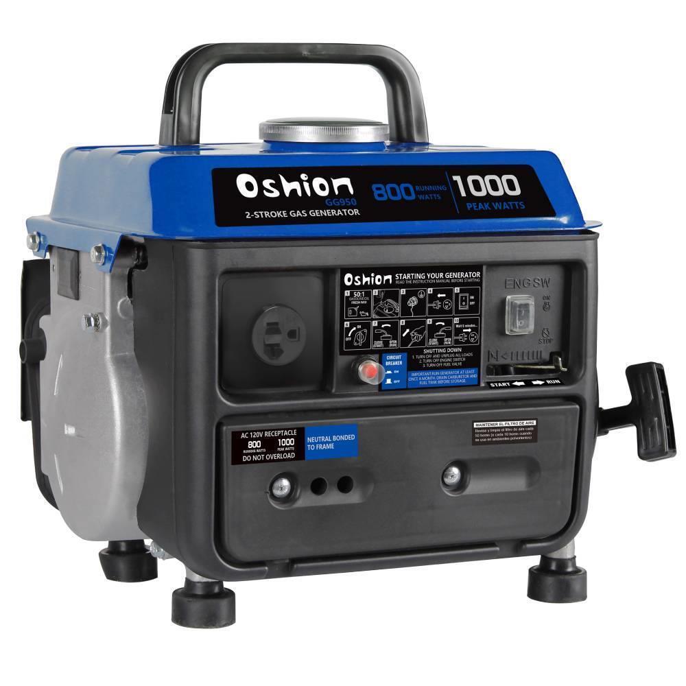 Portable 2- Stroke Gasoline Powered Generator 1000W with Built-in Drain Pump New