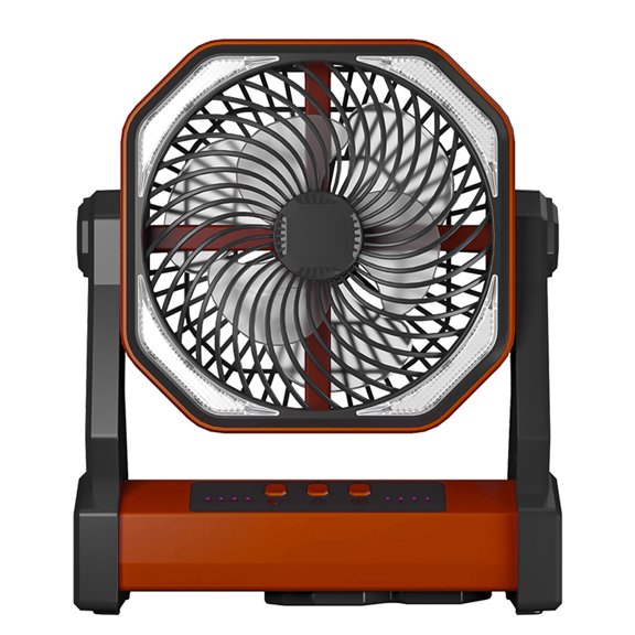 Portable 2 in 1 Camping Fan with LED Lantern Ceiling Fan Desk Fan for Hurricane