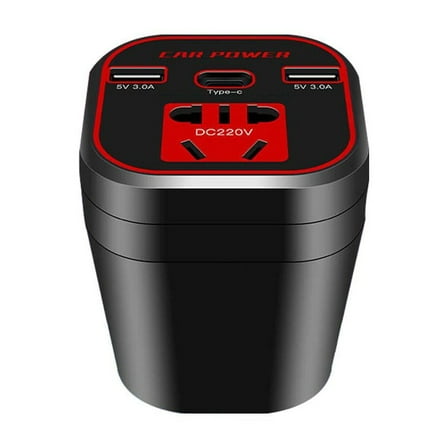 Portable 200W Power Inverter with 2 USB TypeC Ports and 12V24V220V др ю д ы