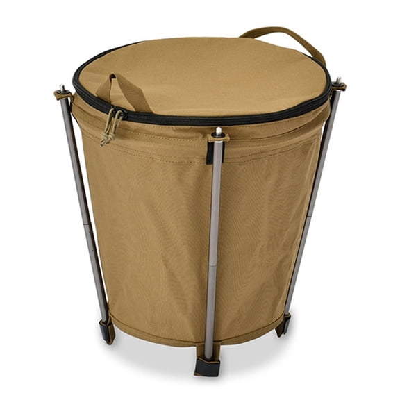 Portable 20L Folding Outdoor Trash Bin for Camping & BBQ Cleanup - Easy
