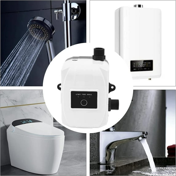 Portable 24V Pressure Booster Pump 150W Water Pressure Booster Pump Mini Booster Pump Automatic Boosting Pump Water Recirculating Pump Max Lift Shower Kitchen Garden