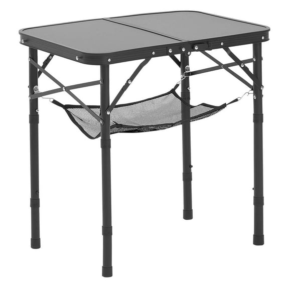 Folding Camping Table 2ft Aluminum Outdoor Adjustable Height - Portable Picnic Table for Patio, BBQ, Beach, 2-4 Person
