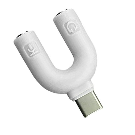 Portable 3.5mm Headsets Adapter Sensitivity Type C to 3.5mm Headphones Y Splitter Supports Double Earphone Connection