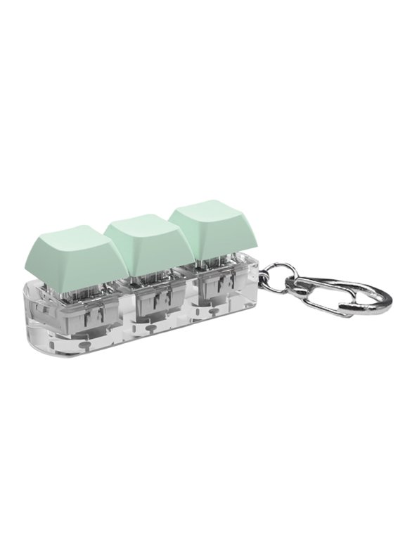 Portable 3 Key Blue Switches Keyboards Tester Keychains Attachment for Mobile Anxieties Relief Clicking Toy