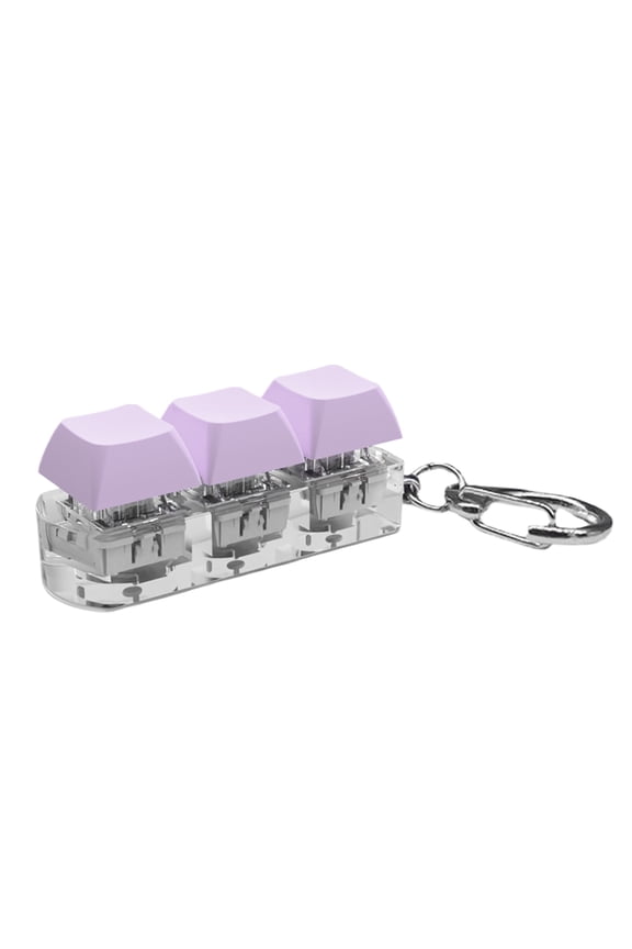 Portable 3 Key Blue Switches Keyboards Tester Keychains Attachment for Mobile Anxieties Relief Clicking Toy