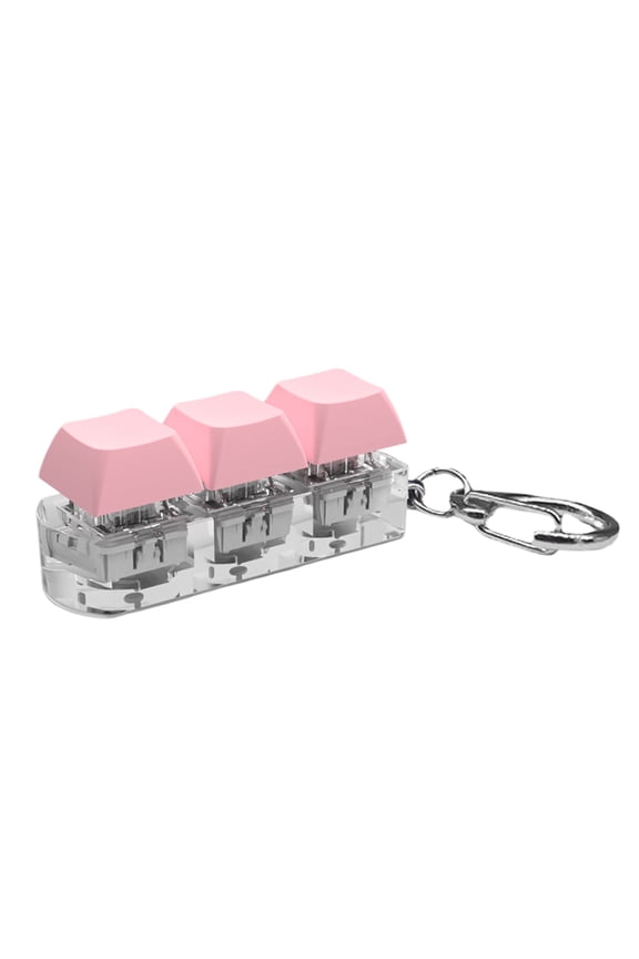 Portable 3 Key Blue Switches Keyboards Tester Keychains Attachment for Mobile Anxieties Relief Clicking Toy