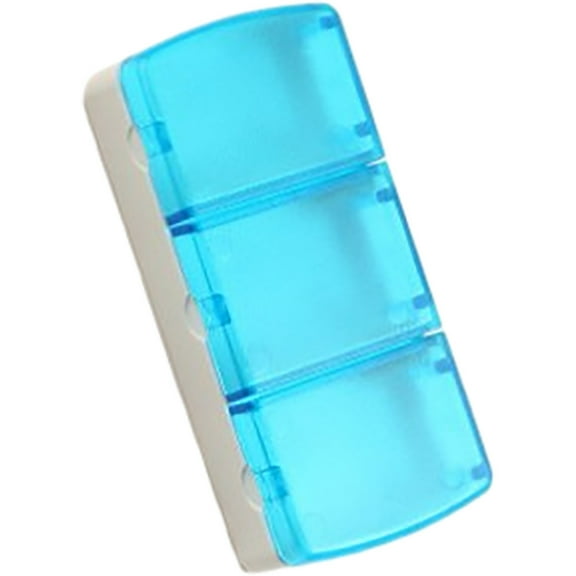 Portable 3-compartment Medicine Box Small Pill Container Home  Organizer Case Pocket Plastic Travel