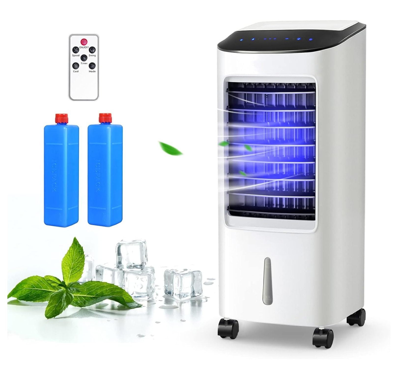 Portable, 3in1 Air Cooler with Fan & Humidifier, Quiet Electric Air