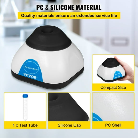 Portable 3000RPM Vortex Mixer, 6mm Orbital Shaker for Lab & DIY (Tattoo Ink, Nail Polish, Eyelash Glue, Paint) - Holds Up to 50ML