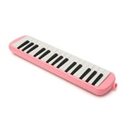 Portable 32 Key Melodica Harmonica With Carrying Bag For Music Lovers Beginners (Pink)