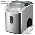 thumbnail image 1 of Portable 35 Pound Golden Nugget Ice Machine And 26 Pound Bullet Ice Machine | Soft Chew Ice Crusher, Automatic Cleaning, One Click Operation for Home/kitchen/camping/RV with Basket And Spoon, 1 of 9