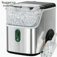 thumbnail image 1 of Portable 35 Pound Golden Nugget Ice Machine And 26 Pound Bullet Ice Machine | Soft Chew Ice Crusher, Automatic Cleaning, One Click Operation for Home/kitchen/camping/RV with Basket And Spoon, 1 of 9