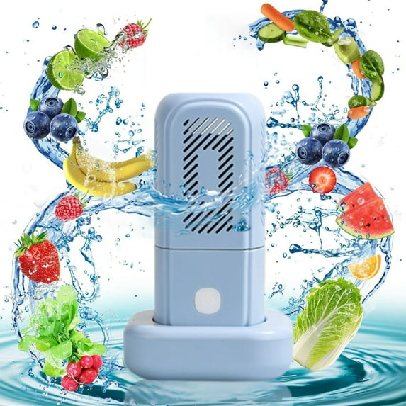 Portable 3600mah Capsule Shape Fruit Vegetable Washing Machine USB Rechargeable Fruit Cleaner Machine Automatic Household Cleaning Machine Savings Clearance Gifts