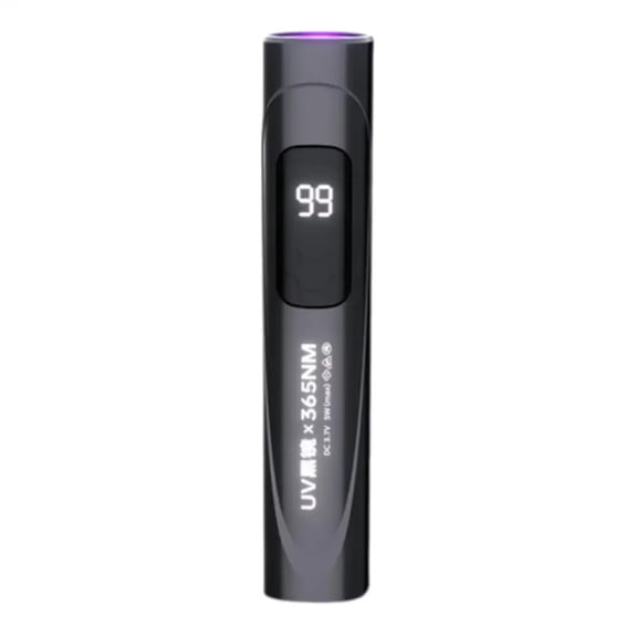 Portable 365nm UV LED Flashlight, Ultraviolet Blacklight for Currency Detection, Fluorescence Testing, Pet Urine and Stain Detector, Handheld Black Light