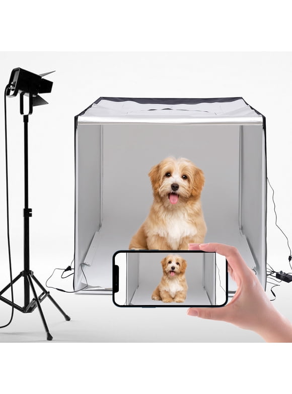 Portable 39" Square LED Photo Light Box Lighting Tent Room Kit Cube Studio Photography 100w