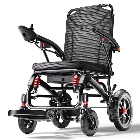 Portable 39LB Ultra Light Foldable Electric Wheelchair  20 Mile Range, All-Terrain Power Wheelchair for Adults & Seniors