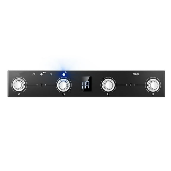 Portable 4-Button Midi Foot Controller 212Mm Metal Pedal For Musicians Usb Page Turner 8.35-Inch Live Performance Essential