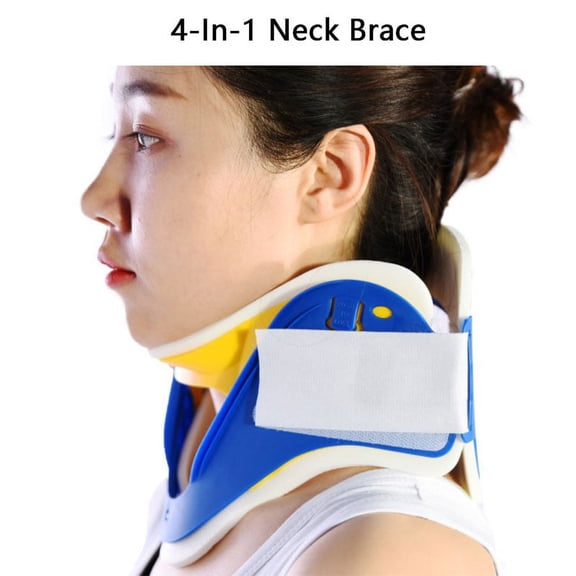 Portable 4 Gears Therapy Neck Collar Cervical Traction Support Brace Stretcher