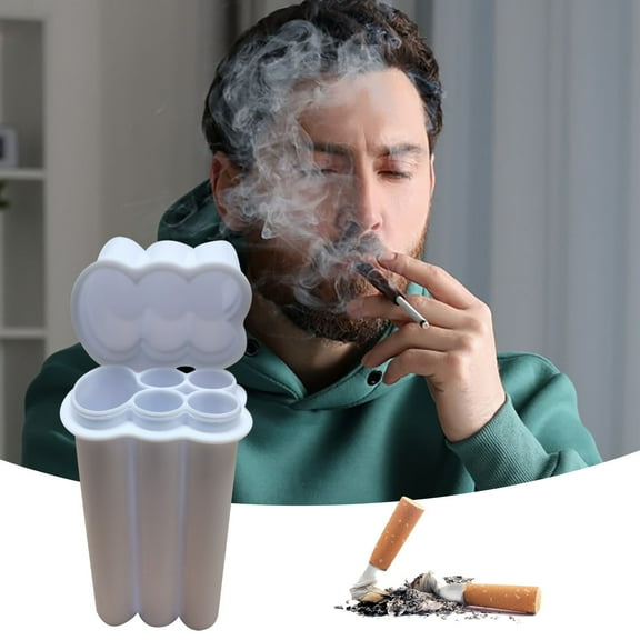 Portable 4-Slot Cigarette Case with Integrated Lighter Holder - Premium Metal Flip Top Design - Travel Size Protective Storage Box for Smokers