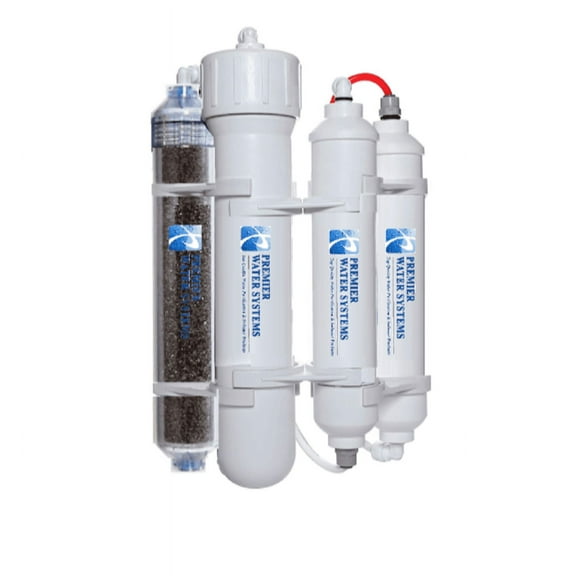 Portable 4 Stage Reverse Osmosis and Deionization (RO/DI) Space Saver Water Purification System - 75 GPD | Water Filtration System for Aquarium Filter Processes | Fish Tank RODI Filter