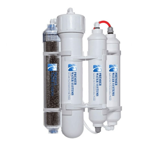 Portable 4 Stage Reverse Osmosis and Deionization (RO/DI) Space Saver Water Purification System - 75 GPD | Water Filtration System for Aquarium Filter Processes | Fish Tank RODI Filter