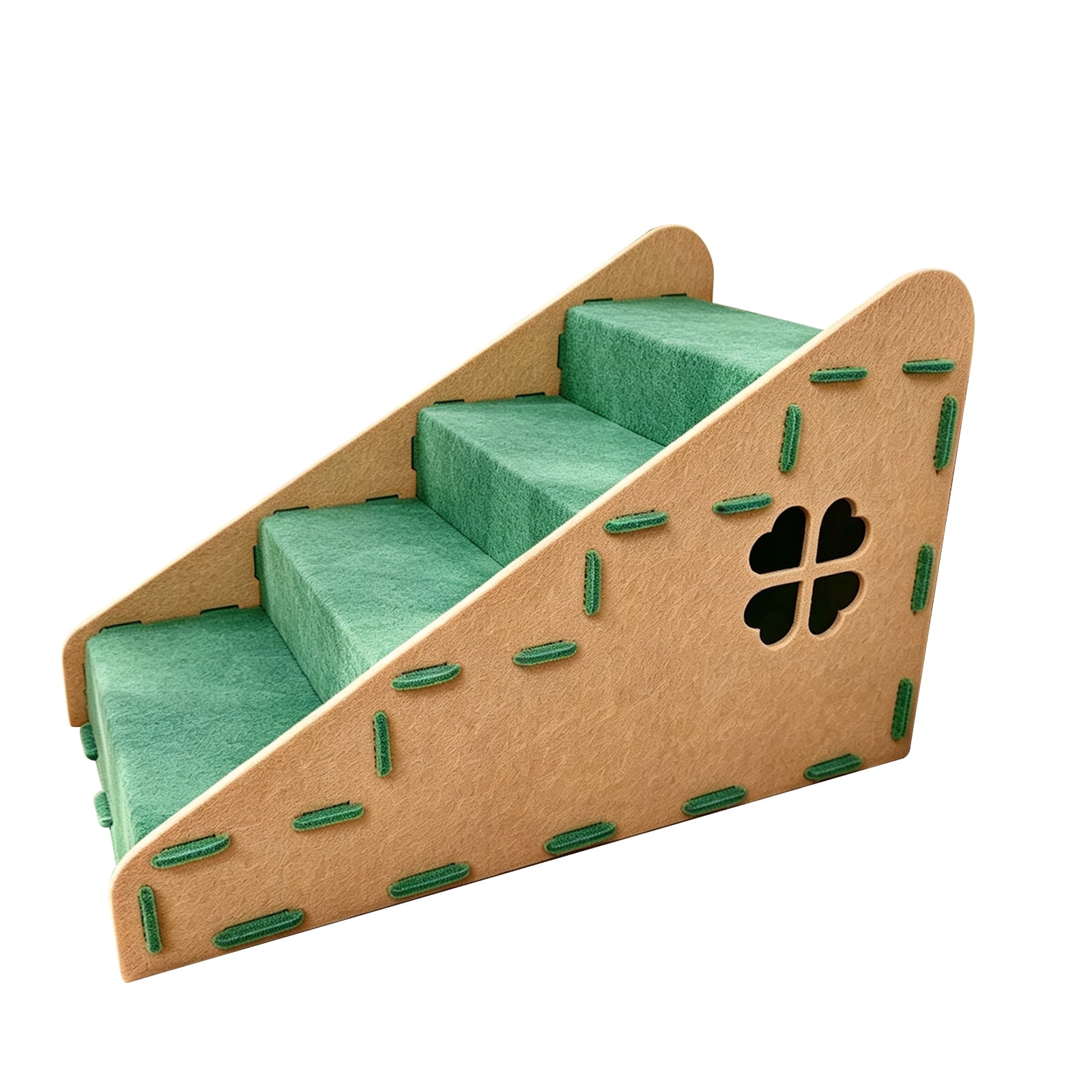 Portable 4‑Tier Pet Stairs Ramp, Durable Cat Dog Steps for Small Dogs, Anti‑Slip Pet Steps for High Bed, Sofa & Vehicle, Pet Mobility Aid for Senior Injured Pets