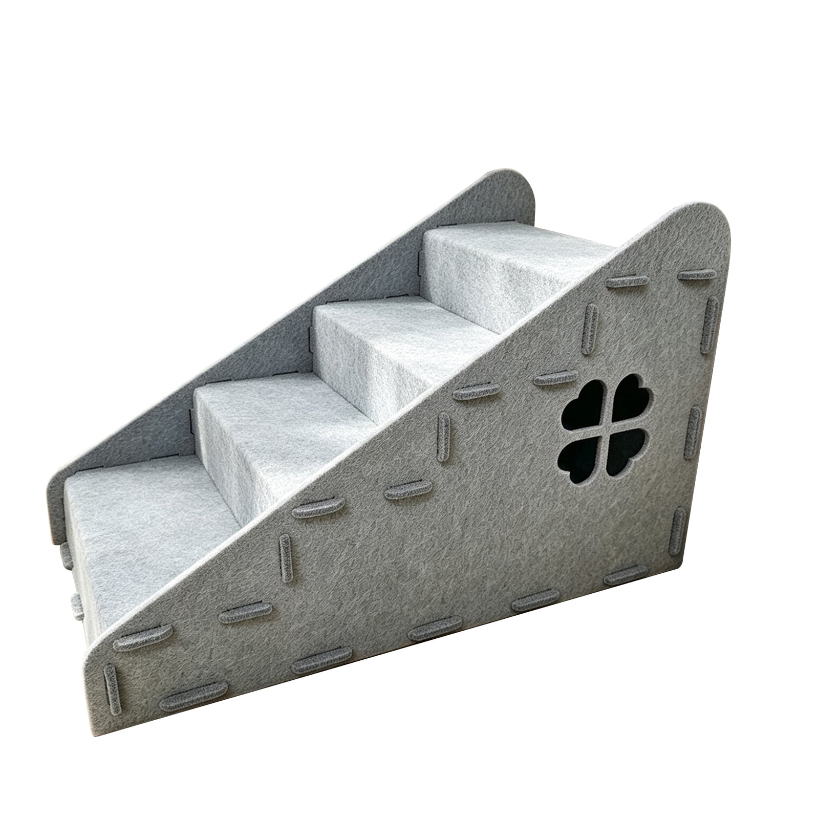 Portable 4‑Tier Pet Stairs Ramp, Durable Cat Dog Steps for Small Dogs, Anti‑Slip Pet Steps for High Bed, Sofa & Vehicle, Pet Mobility Aid for Senior Injured Pets