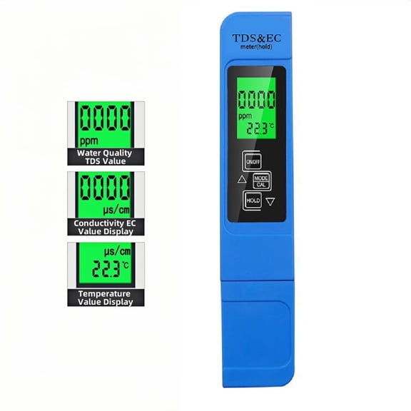 Portable 4-in-1 Digital Water Tester – Multi-Use Meter for Aquarium, Hydroponics, Travel & Tap Water