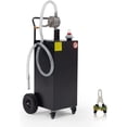 thumbnail image 1 of Portable 40 Gallon Gas Caddy with Pump Gasoline Tank Fuel Storage Tank with 2 Wheels, 1 of 9