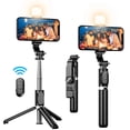 thumbnail image 1 of Portable 41 Inch Selfie Stick Phone Tripod with Wireless Remote Extendable Tripod Stand 360 Rotation Compatible with iPhone, 1 of 6
