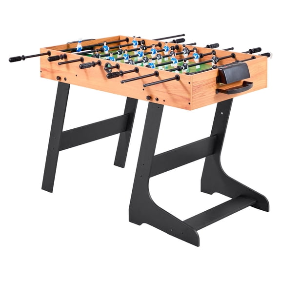 Portable 42" Foosball Table for Home Game Room, Compact Indoor Soccer Set with 2 Balls, Durable Family Fun
