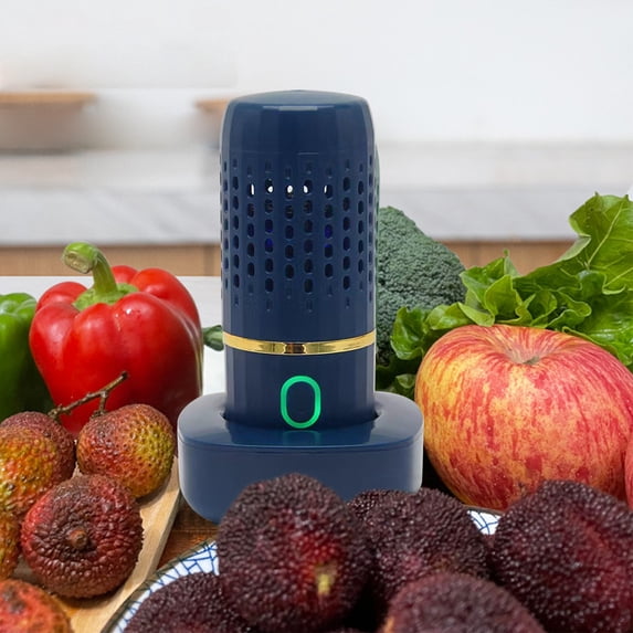 Portable 4400mah Capsule Shape Fruit & Vegetable Washing Machine, USB Rechargeable Fruit Cleaner Machine, Automatic Household Cleaning Machine Holiday Savings Gifts