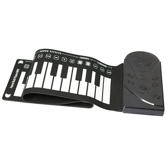 Portable 49 Keys Flexible Roll Up Piano, Soft Rubber Keyboard, 16 Tone Functions, 8 Drum Modes, Built-In Learning Songs, Ideal for Beginners or Advanced Students, Easy to Store, Compact Designs