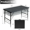 thumbnail image 1 of Portable 4Ft Adjustable Height Plastic Folding Table, 1 of 6