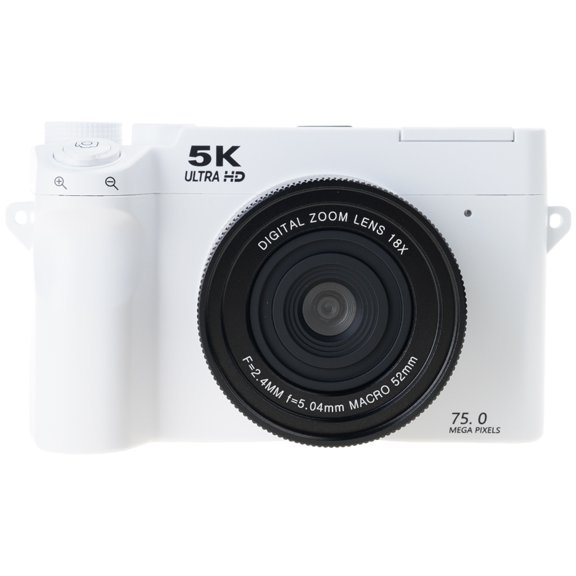 Portable 4K Camera 75MP Double Lens 18X 9 Mode Selection Detachable Battery Smartphone Compatibility