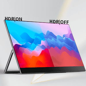 Portable 4K Touchscreen - 14" Frameless UHD IPS Monitor, Auto-Rotating FreeSync, Dual USB-C