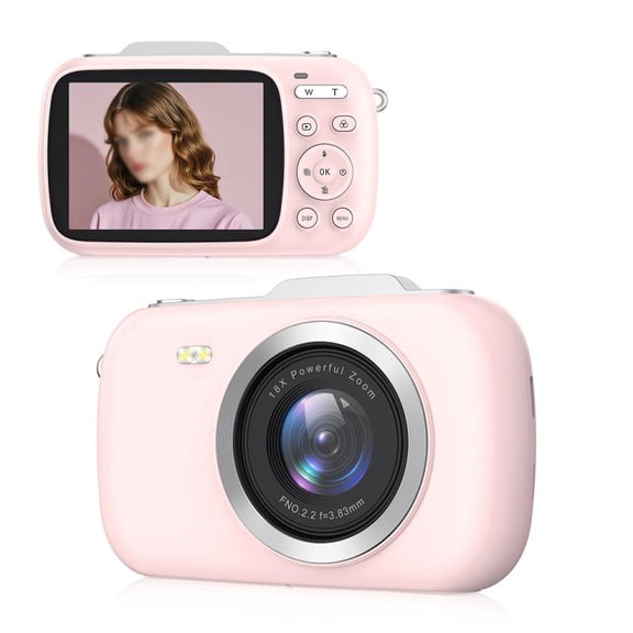 Portable 4K Video Camera 18X Zoom Capability 2.8 Inch LCD Screen Beauty Camera Lightweight Handheld Camera for Students Travel and Family Gatherings