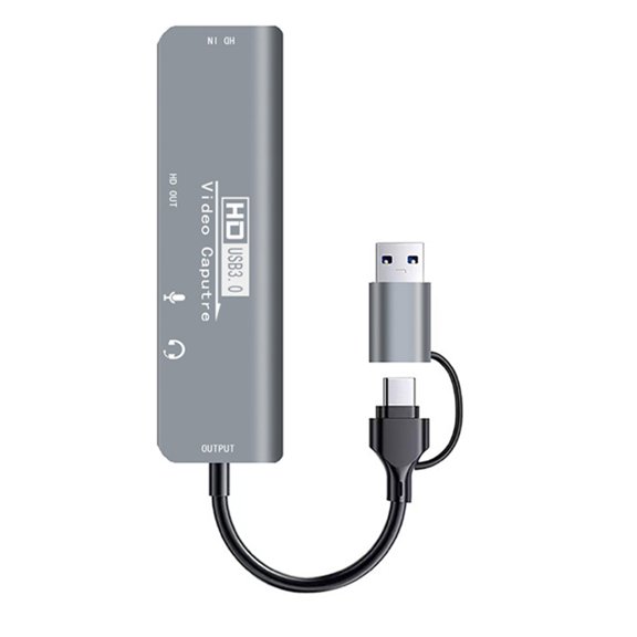 Portable 4K Video Card USB3.0 Technology and Double Interfaces Design for Streaming Recording and Content Creation