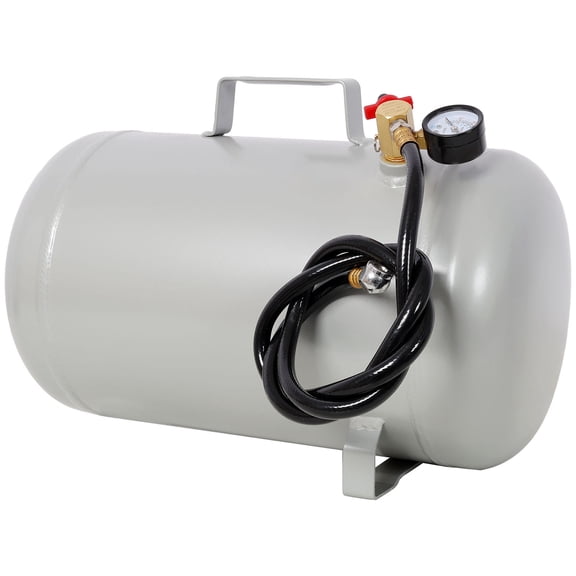 Portable 5 Gallon Aluminum Air Tank With Pressure Gauge And Safety Valve, Lightweight For Daily Pneumatic Tool Use