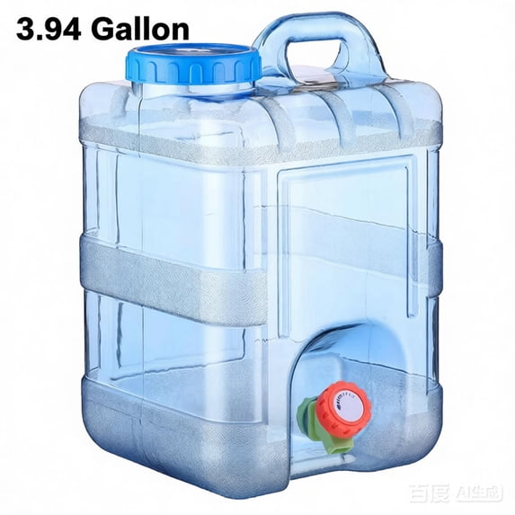 Portable 5 Gallon Water Container with Spigot, BPA-Free, Durable Plastic Water Storage Jug for Camping and Outdoors