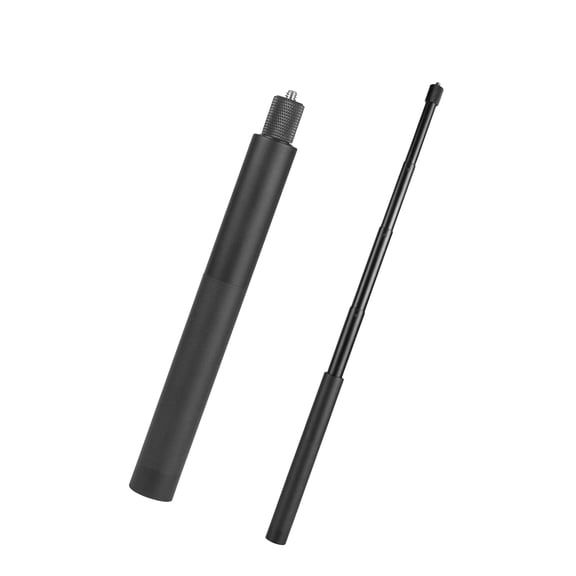 Portable 5-Section Aluminum Extension Rod with Concealed Grip 1/4" Threaded Mount for Smooth Footage