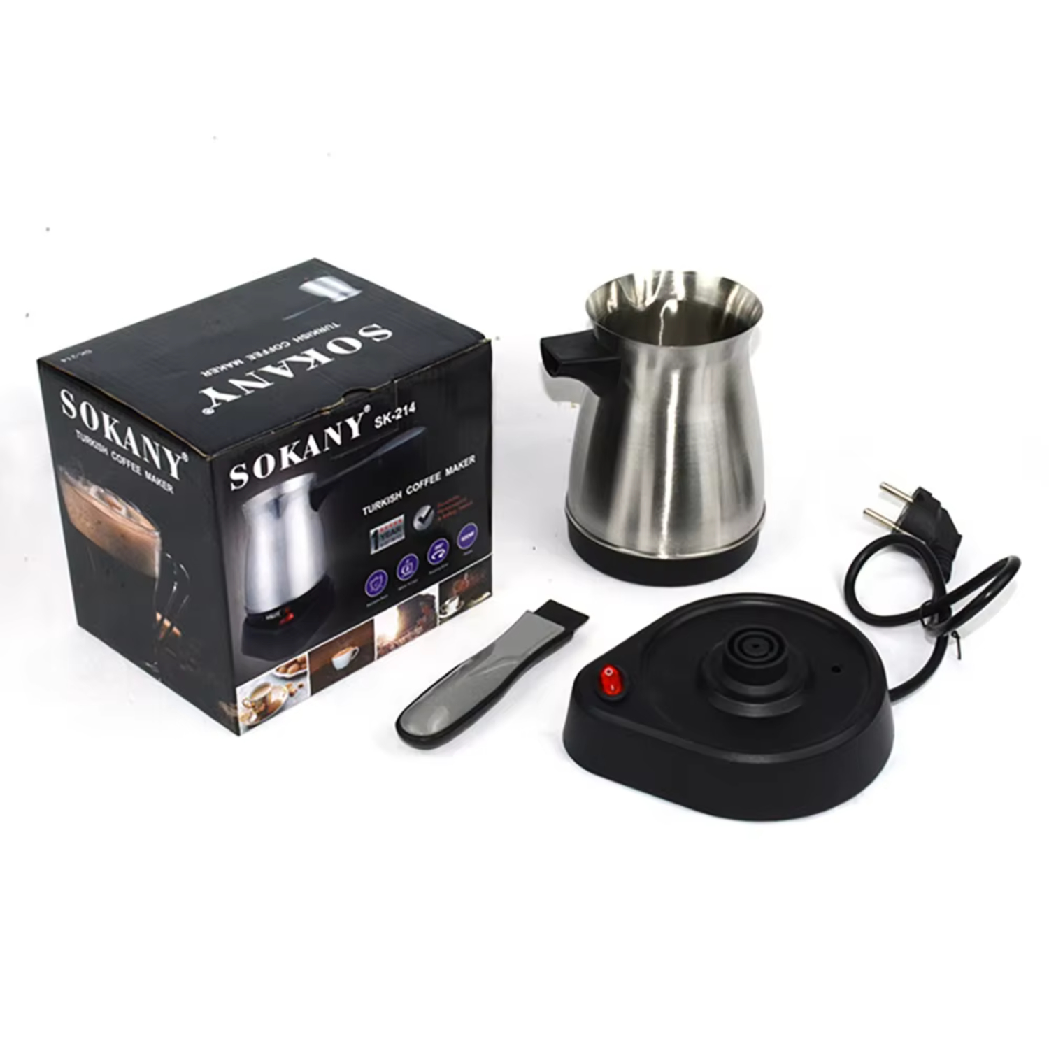 Portable 500ML Turkish Coffee Maker Machine 220V Water Boiler Tea Pot 5