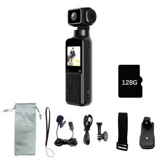 Portable 5K Resolution Sports Camera with 270° Rotating Lens Wireless WiFi Connection for Adventure
