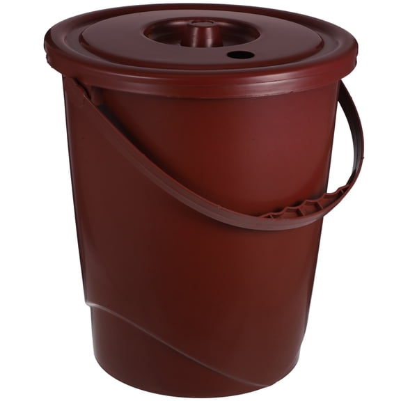Portable 5L Tea Waste Bin with Swing Lid for Kitchen Office Bathroom Drainage