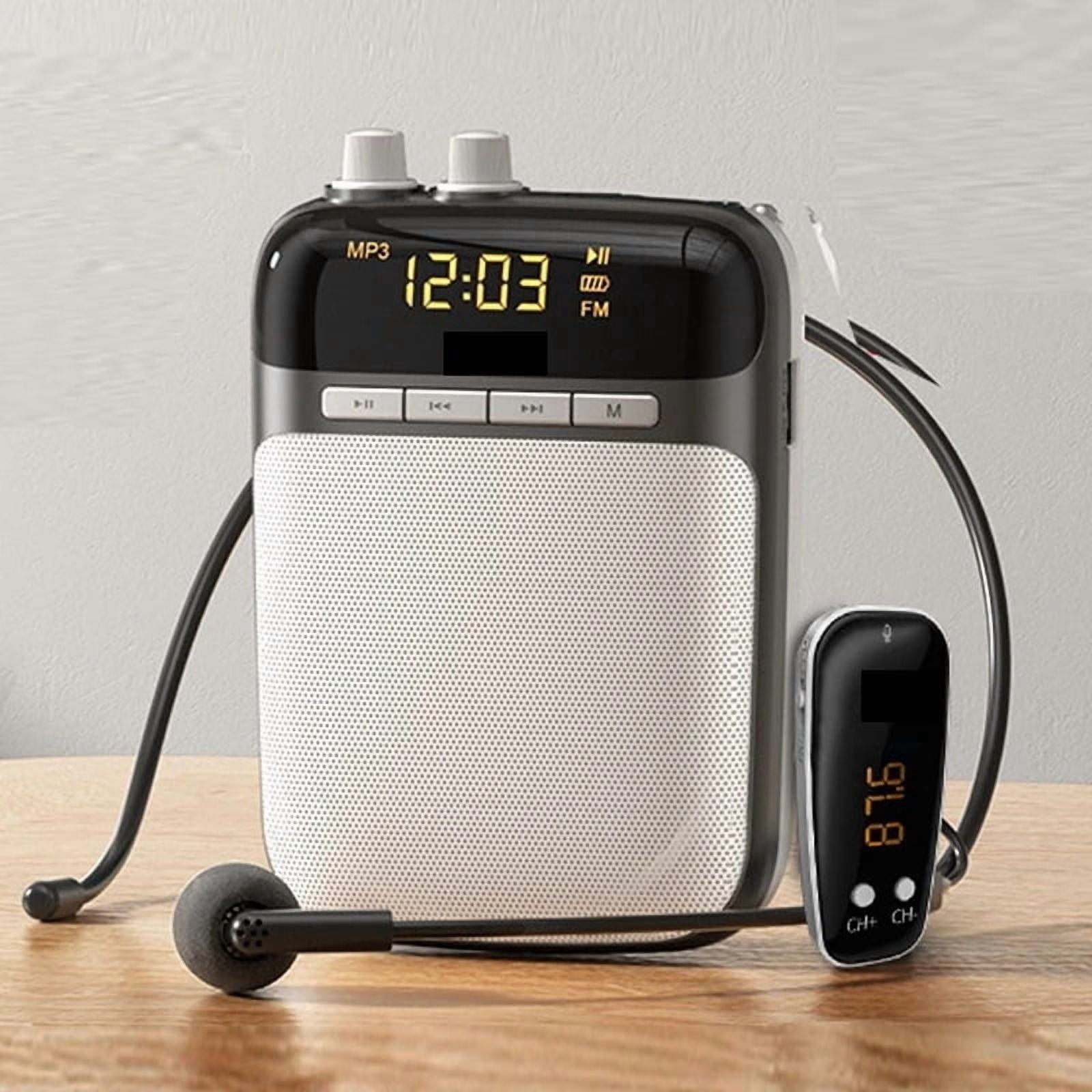 Portable 5W Educational Voice Amplifier FM Radio Recorder Bluetooth Megaphone Play Mp3 Player ,Crystal-Clear Sound