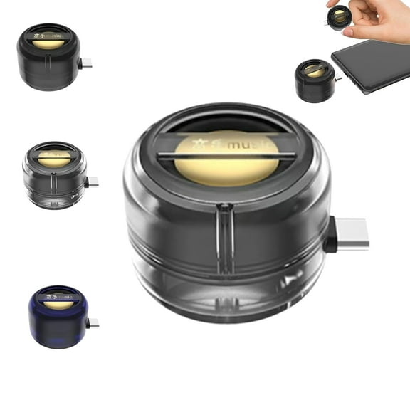 Portable 5X Speaker Amplifier–Plug & Play for Music/Calls, 100W Plug & Play Speaker Booster for Phone/Guitar/TV, Compact Sound Enhancer for Parties/Meetings/Car (Transparent)