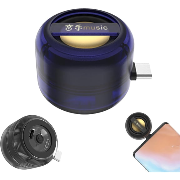 Portable 5X Speaker Amplifier–Plug & Play for Music/Calls, 2026 New Portable Speaker Mobile Phone Sound Amplifier with Type-C for Smartphone Tablet Notebook