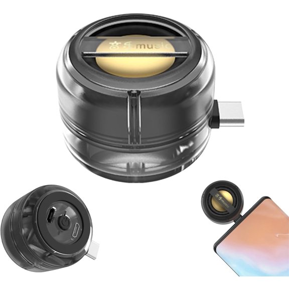 Portable 5X Speaker Amplifier – Plug & Play for Music/Calls | Phone Speaker Amplifier with Type-C Ports, Compatible with Smartphone, Tablet & Notebook