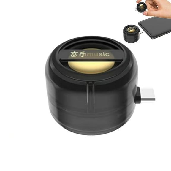 Portable 5X Speaker AmplifierPlug & Play for Music/Calls, Portable Mobile Phones Sound Amplifier, 100W Plug & Play Speaker Booster for Phone/Guitar/TV Black